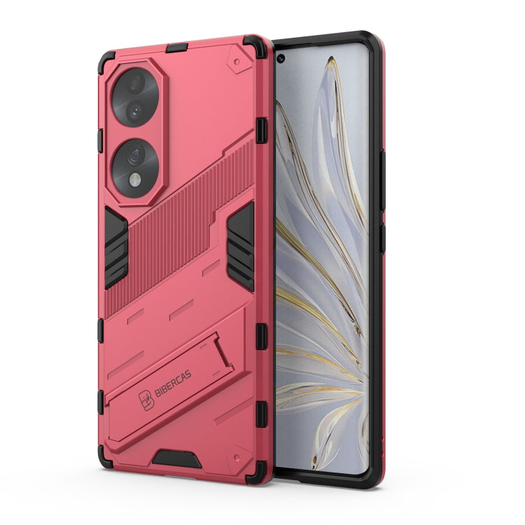 For Honor 70 Punk Armor 2 in 1 PC + TPU Shockproof Case with Invisible Holder