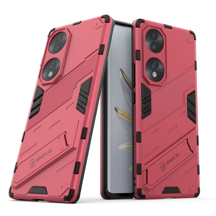 For Honor 70 Punk Armor 2 in 1 PC + TPU Shockproof Case with Invisible Holder