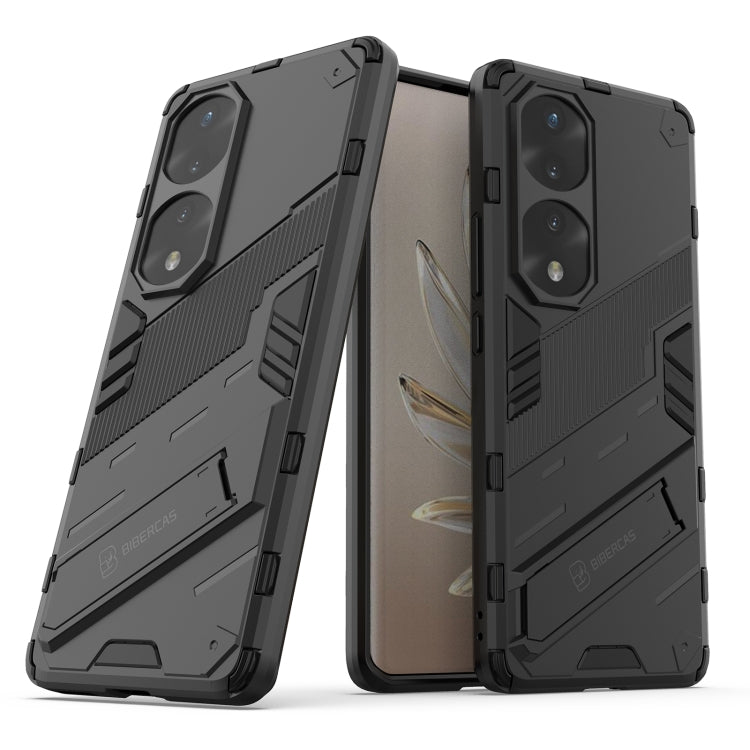 For Honor 70 Pro Punk Armor 2 in 1 PC + TPU Shockproof Case with Invisible Holder