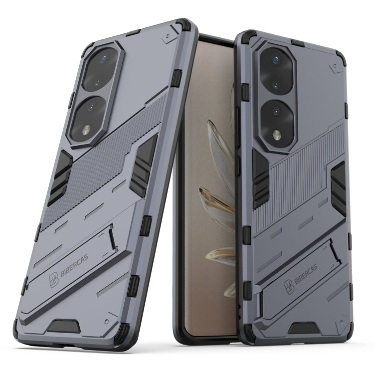 For Honor 70 Pro Punk Armor 2 in 1 PC + TPU Shockproof Case with Invisible Holder