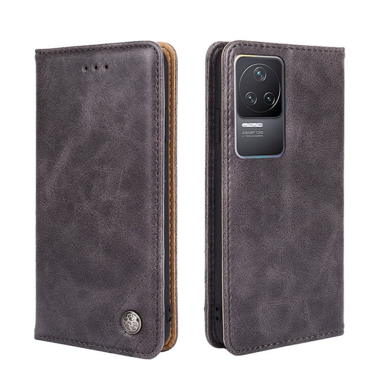 For Xiaomi Redmi K50/K50 Pro Non-Magnetic Retro Texture Leather Phone Case