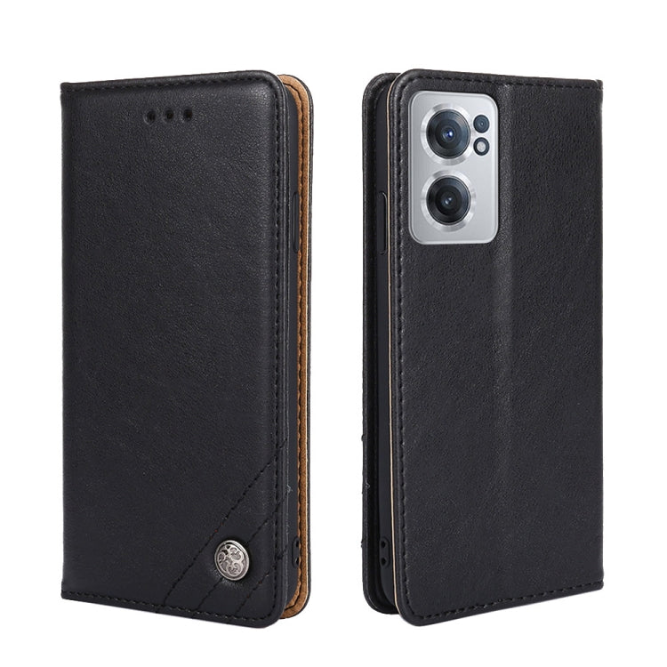 For OnePlus Nord CE 2 5G Non-Magnetic Retro Texture Horizontal Flip Leather Phone Case