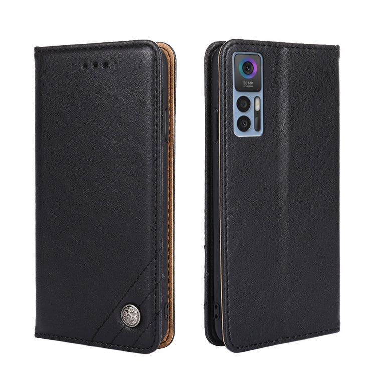 For TCL 30 5G/30+ 5G Non-Magnetic Retro Texture Leather Phone Case