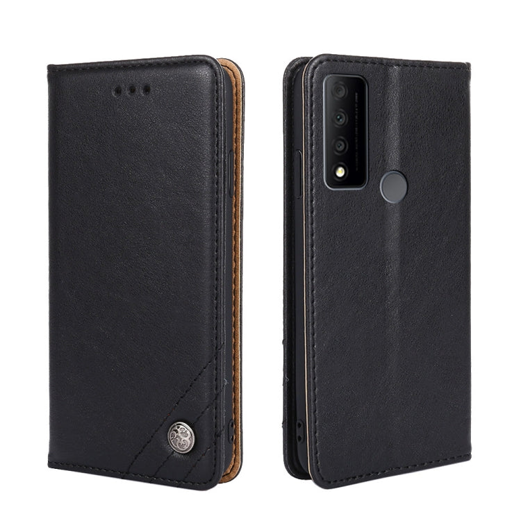 For TCL 30 V 5G Non-Magnetic Retro Texture Leather Phone Case