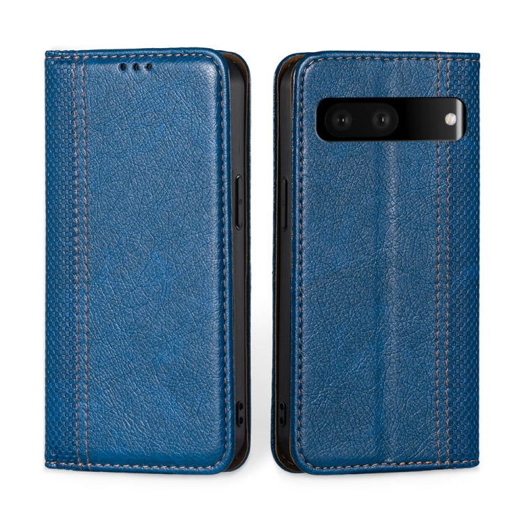 For Google Pixel 7 5G Grid Texture Magnetic Flip Leather Phone Case