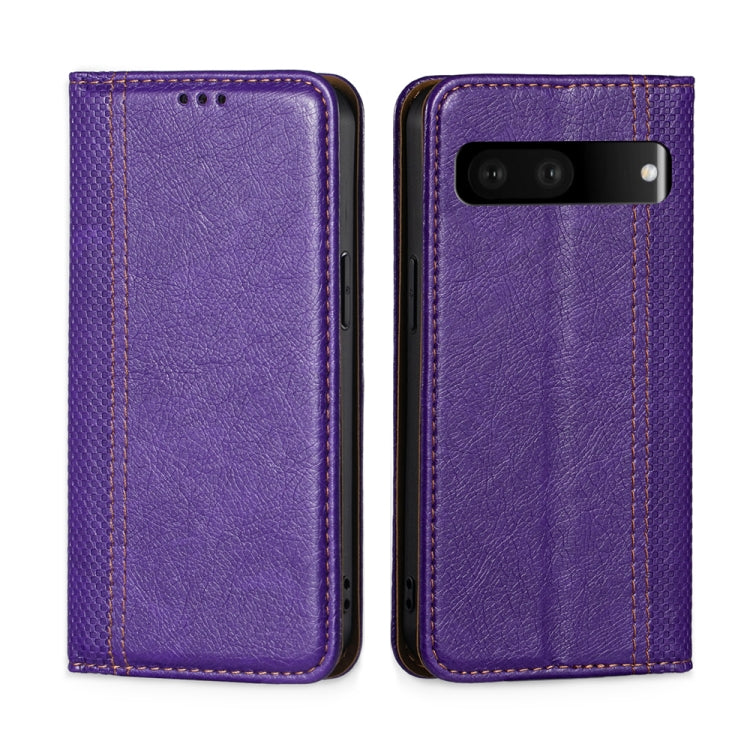For Google Pixel 7 5G Grid Texture Magnetic Flip Leather Phone Case