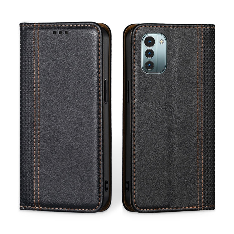 For Nokia G21 / G11 Grid Texture Magnetic Flip Leather Phone Case