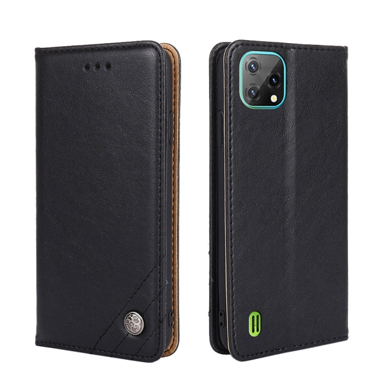 For Blackview A55 Non-Magnetic Retro Texture Leather Phone Case