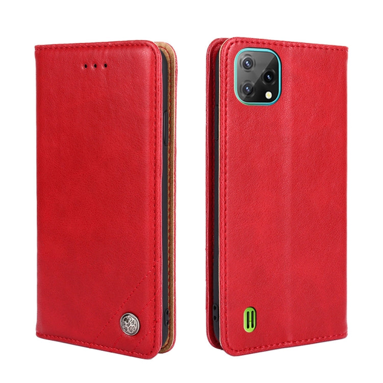 For Blackview A55 Non-Magnetic Retro Texture Leather Phone Case