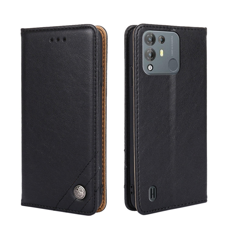 For Blackview A55 Pro Non-Magnetic Retro Texture Leather Phone Case