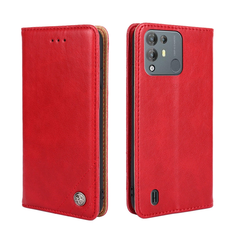 For Blackview A55 Pro Non-Magnetic Retro Texture Leather Phone Case