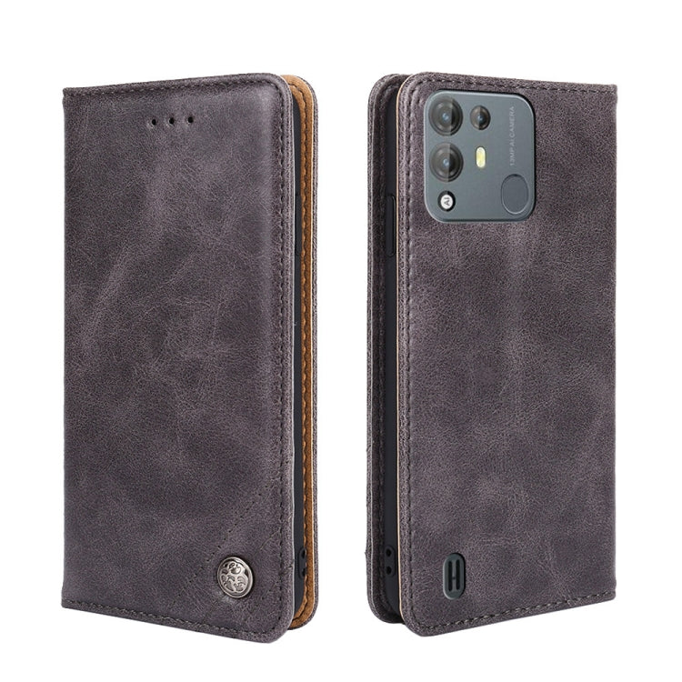 For Blackview A55 Pro Non-Magnetic Retro Texture Leather Phone Case
