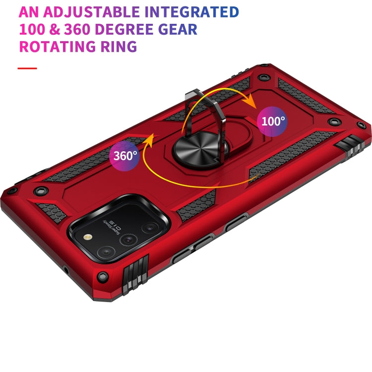For Galaxy A91 / S10 Lite Shockproof TPU + PC Protective Case with 360 Degree Rotating Holder