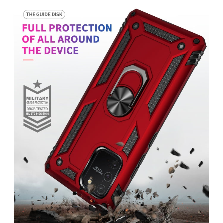 For Galaxy A91 / S10 Lite Shockproof TPU + PC Protective Case with 360 Degree Rotating Holder