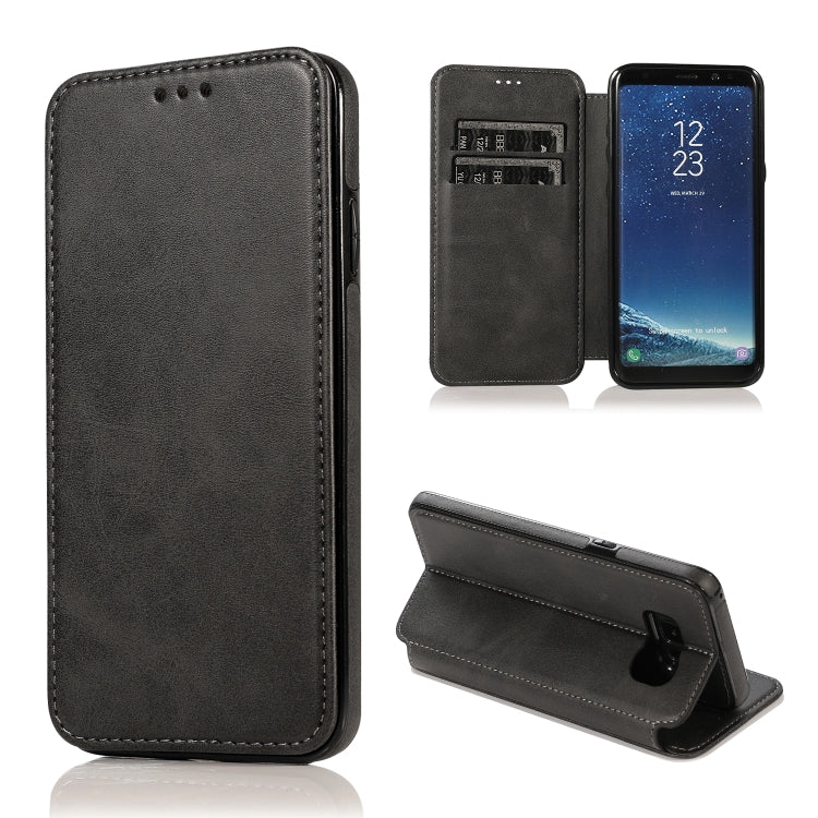 For Samsung Galaxy S8+ Card Slots Flip Leather Phone Case