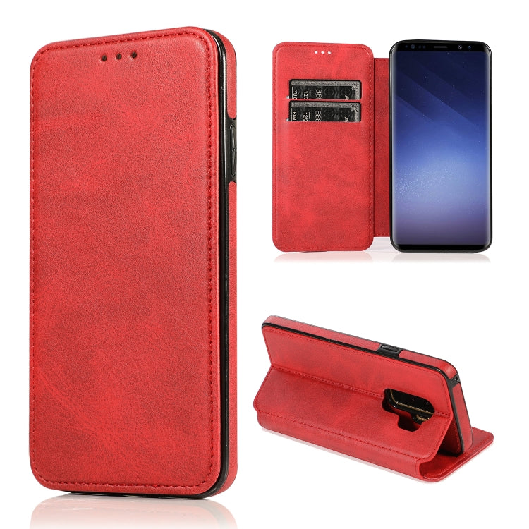 For Samsung Galaxy S9+ Card Slots Flip Leather Phone Case