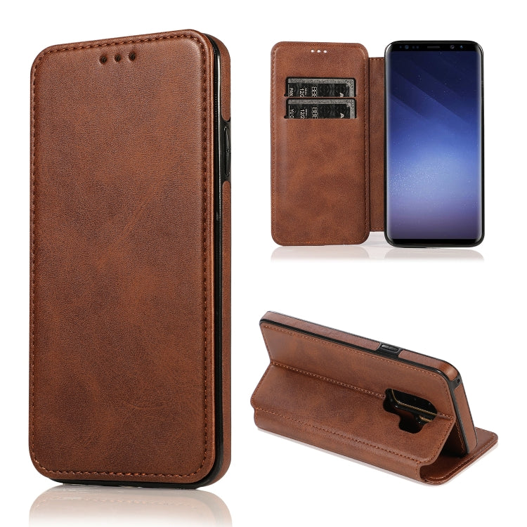 For Samsung Galaxy S9+ Card Slots Flip Leather Phone Case