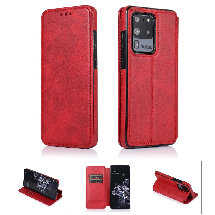 For Samsung Galaxy S20 Ultra 5G Card Slots Flip Leather Phone Case