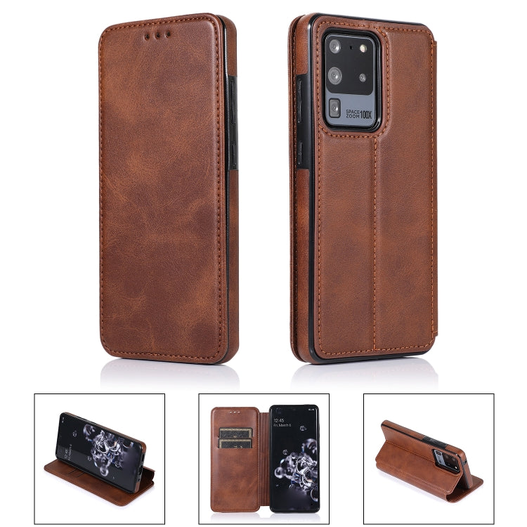 For Samsung Galaxy S20 Ultra 5G Card Slots Flip Leather Phone Case