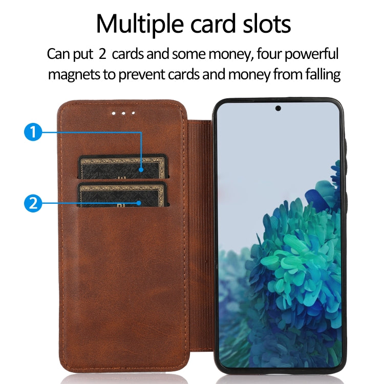 For Samsung Galaxy S21 5G Card Slots Flip Leather Phone Case