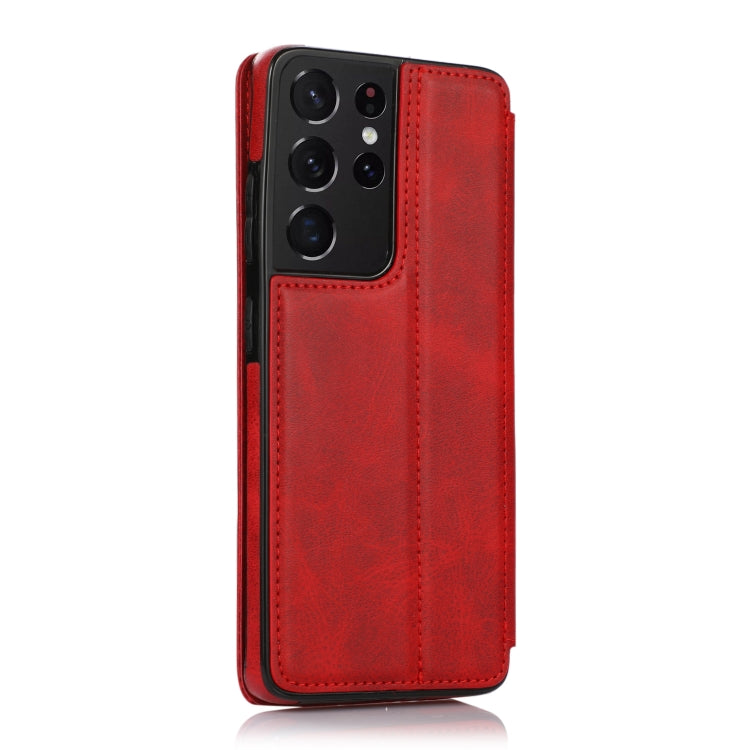 For Samsung Galaxy S21 Ultra 5G Card Slots Flip Leather Phone Case