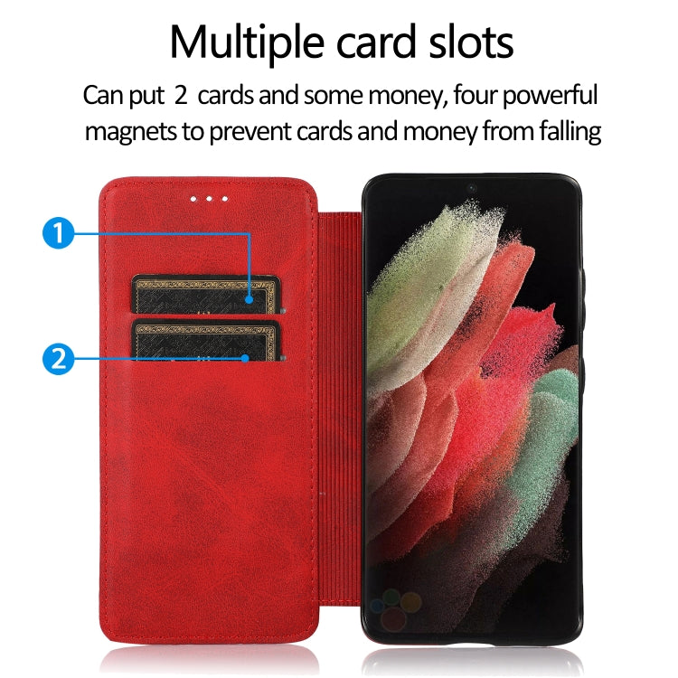 For Samsung Galaxy S21 Ultra 5G Card Slots Flip Leather Phone Case