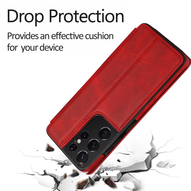 For Samsung Galaxy S21 Ultra 5G Card Slots Flip Leather Phone Case