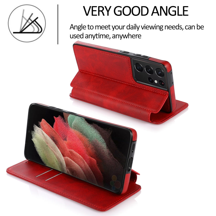 For Samsung Galaxy S21 Ultra 5G Card Slots Flip Leather Phone Case