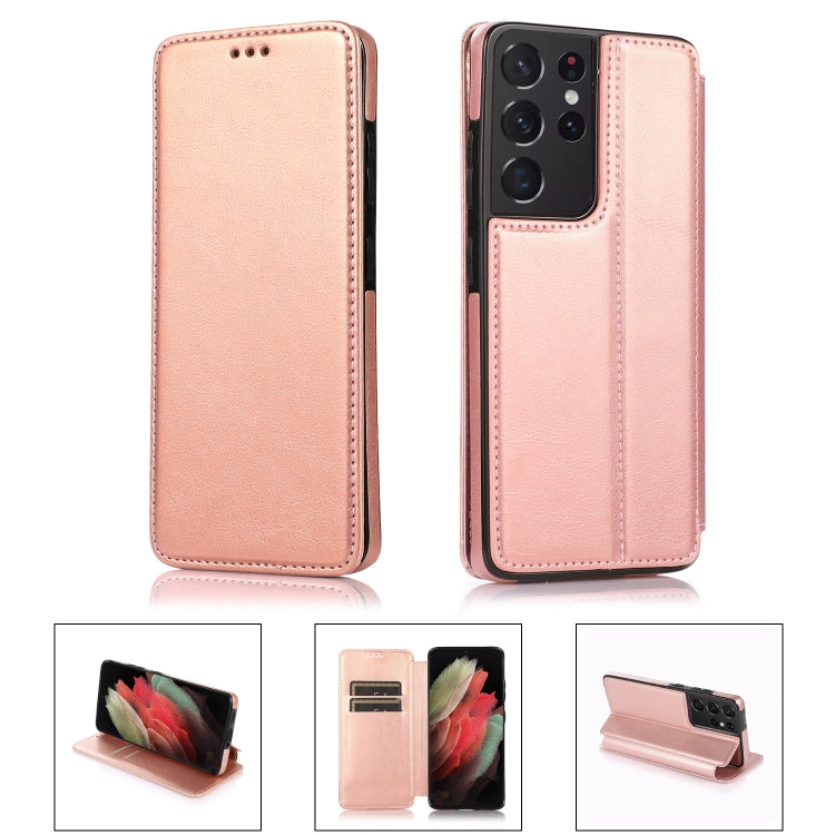 For Samsung Galaxy S21 Ultra 5G Card Slots Flip Leather Phone Case