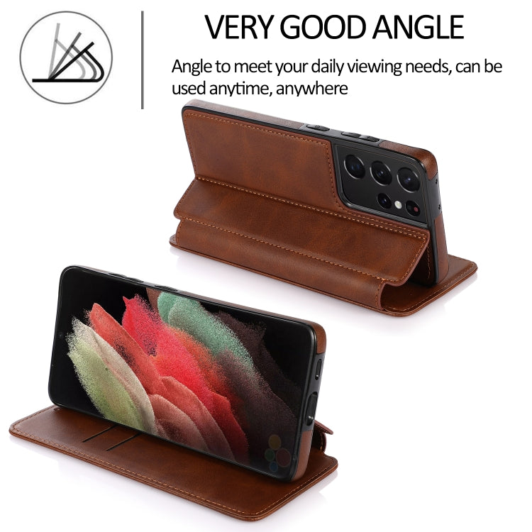 For Samsung Galaxy S21 Ultra 5G Card Slots Flip Leather Phone Case