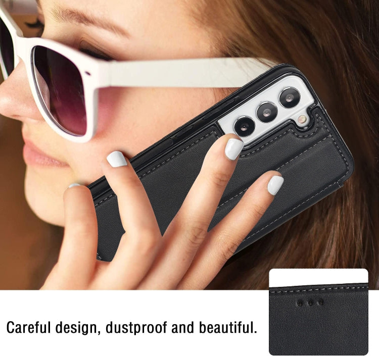 For Samsung Galaxy S22 5G Card Slots Flip Leather Phone Case
