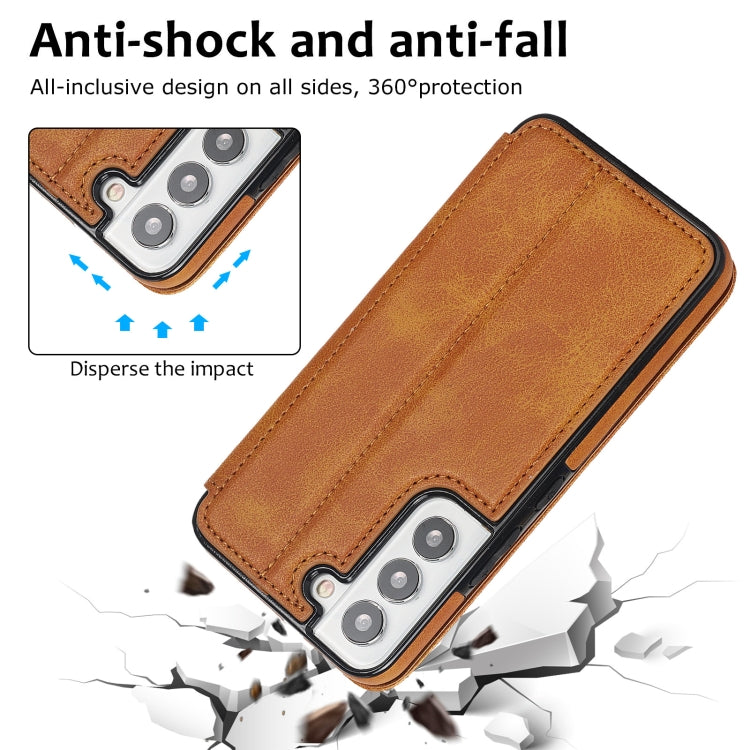 For Samsung Galaxy S22 5G Card Slots Flip Leather Phone Case