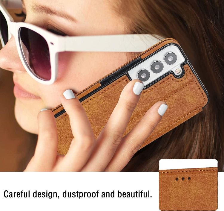 For Samsung Galaxy S22 5G Card Slots Flip Leather Phone Case