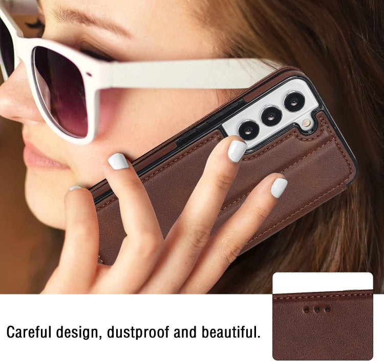 For Samsung Galaxy S22+ 5G Card Slots Flip Leather Phone Case