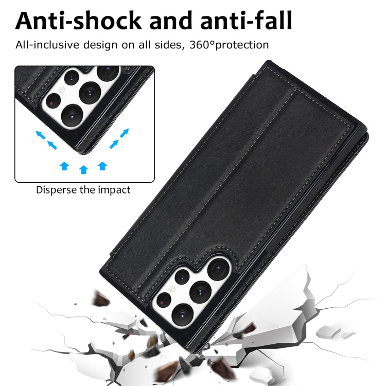 For Samsung Galaxy S22 Ultra  5G Card Slots Flip Leather Phone Case