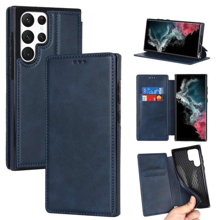 For Samsung Galaxy S22 Ultra  5G Card Slots Flip Leather Phone Case