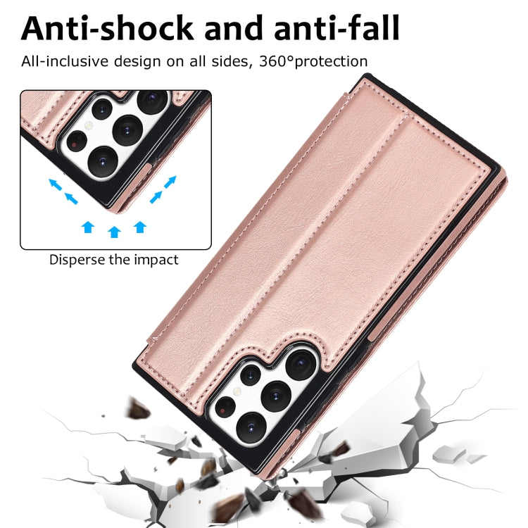 For Samsung Galaxy S22 Ultra  5G Card Slots Flip Leather Phone Case
