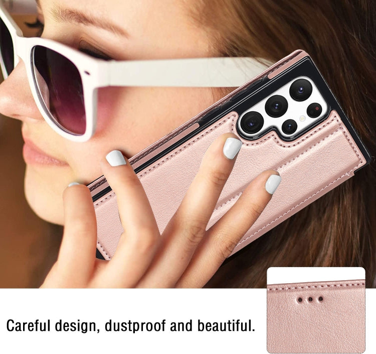 For Samsung Galaxy S22 Ultra  5G Card Slots Flip Leather Phone Case