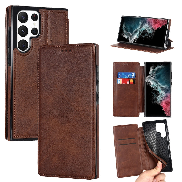 For Samsung Galaxy S22 Ultra  5G Card Slots Flip Leather Phone Case