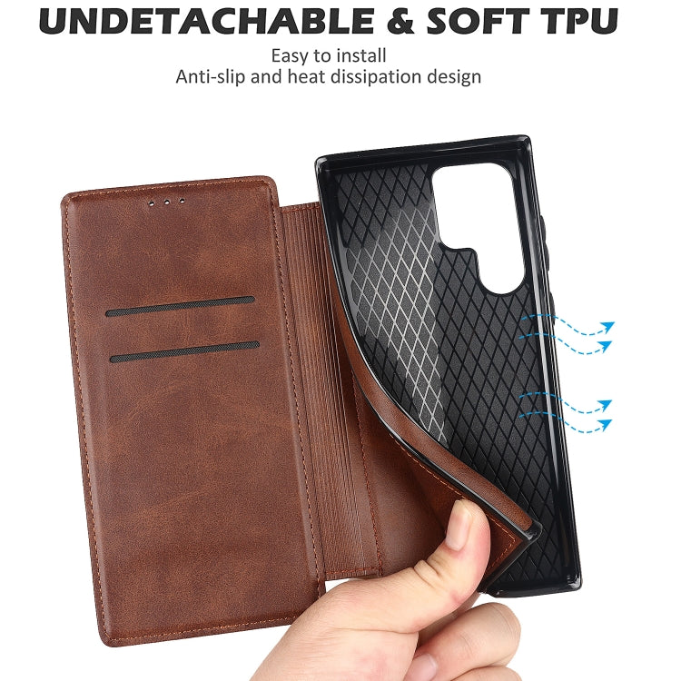 For Samsung Galaxy S22 Ultra  5G Card Slots Flip Leather Phone Case
