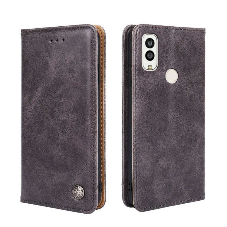 For Kyocera Android One S9/Digno SANGA edition Non-Magnetic Retro Texture Leather Phone Case