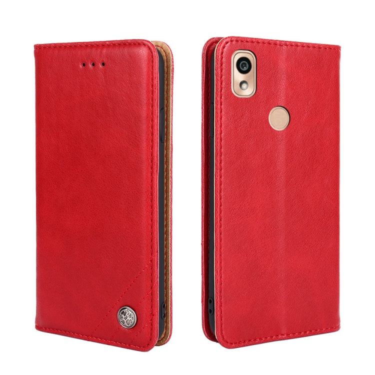 For Kyocera KY-51B Non-Magnetic Retro Texture Leather Phone Case