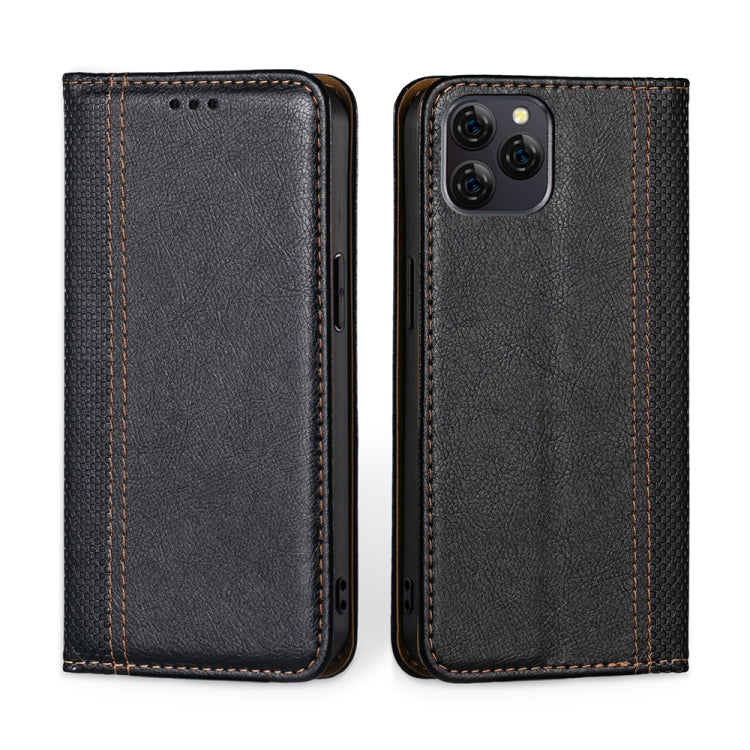 For Blackview A95 Grid Texture Magnetic Flip Leather Phone Case