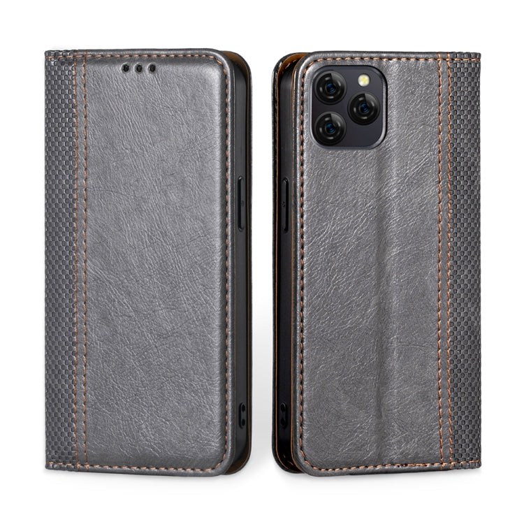 For Blackview A95 Grid Texture Magnetic Flip Leather Phone Case