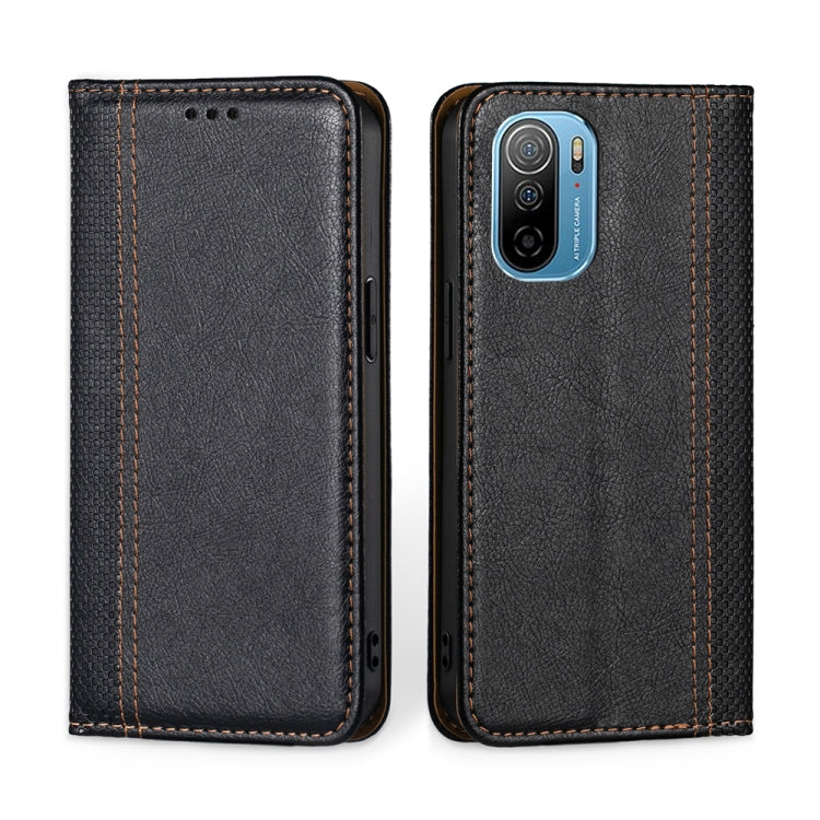 For Ulefone Note 13P Grid Texture Magnetic Flip Leather Phone Case