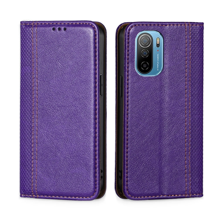For Ulefone Note 13P Grid Texture Magnetic Flip Leather Phone Case