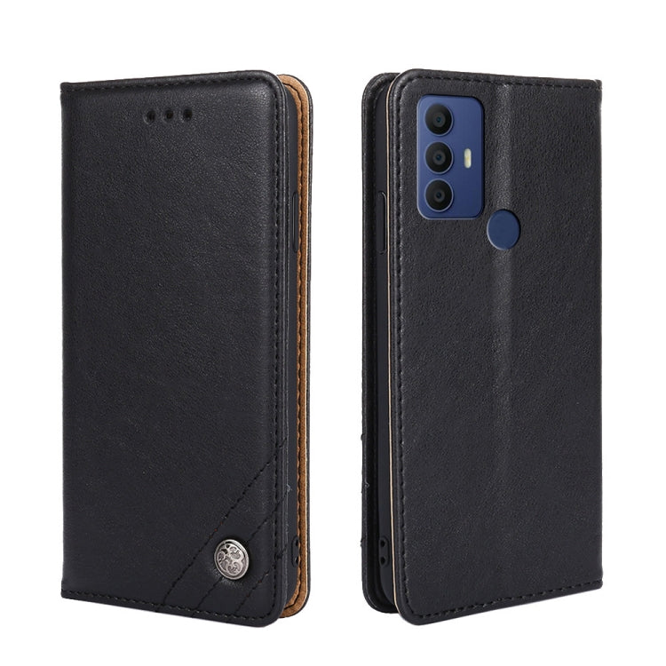 For Sharp Aqous V6/Aqous V6 Plus Non-Magnetic Retro Texture Leather Phone Case