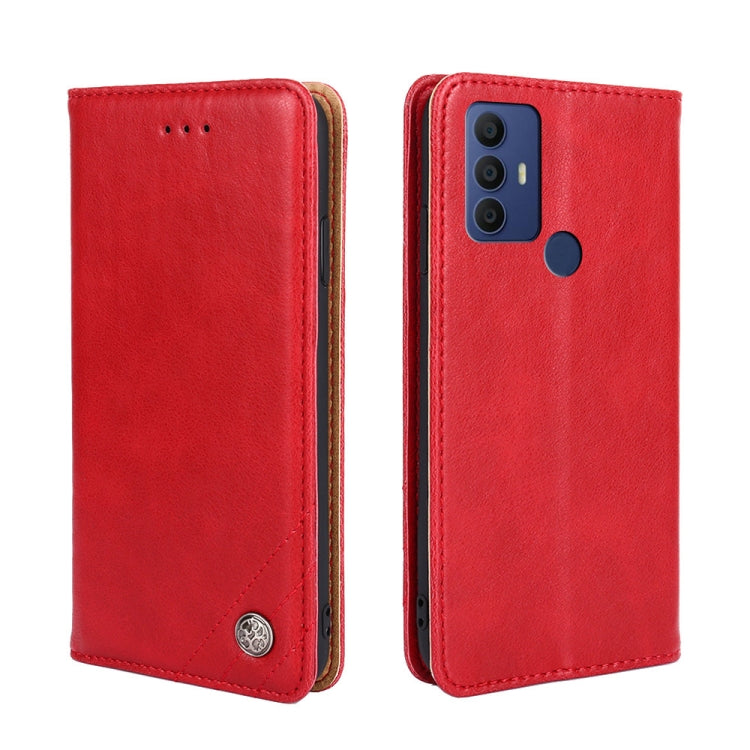 For Sharp Aqous V6/Aqous V6 Plus Non-Magnetic Retro Texture Leather Phone Case