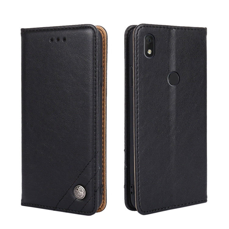 For Alcatel Axel/Lumos Non-Magnetic Retro Texture Leather Phone Case