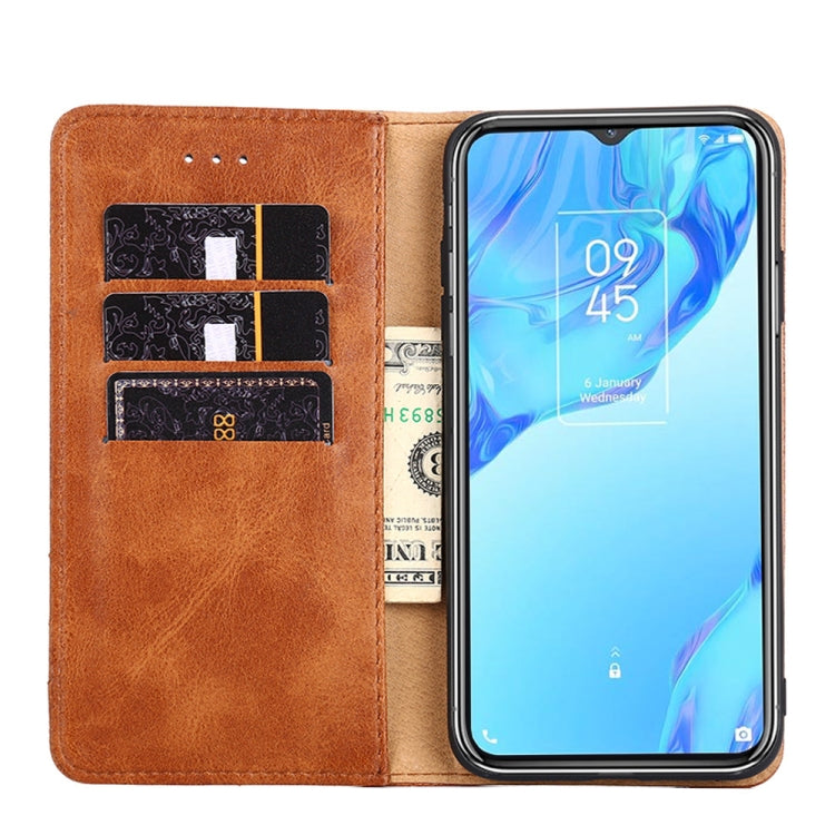 For Alcatel Axel/Lumos Non-Magnetic Retro Texture Leather Phone Case